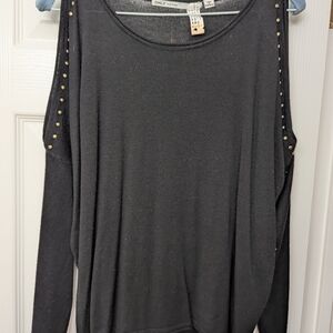 ONLY Black Blouse with Gold Accents